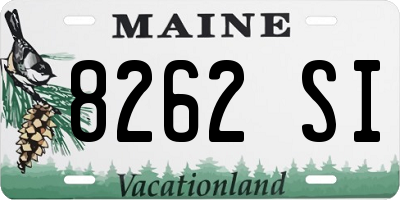ME license plate 8262SI
