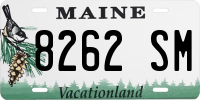 ME license plate 8262SM
