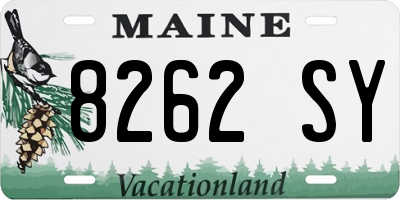 ME license plate 8262SY