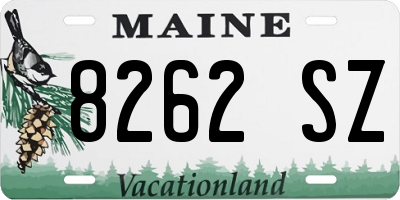 ME license plate 8262SZ