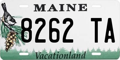 ME license plate 8262TA