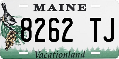ME license plate 8262TJ