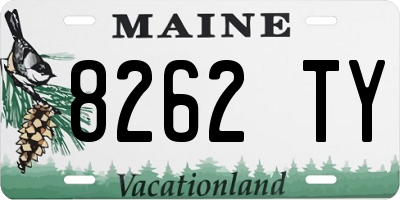 ME license plate 8262TY
