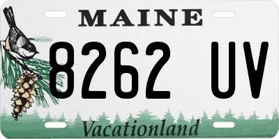 ME license plate 8262UV
