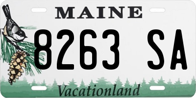 ME license plate 8263SA