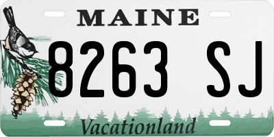 ME license plate 8263SJ