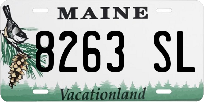 ME license plate 8263SL