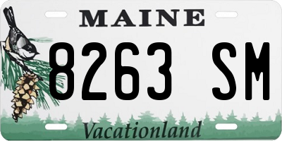 ME license plate 8263SM