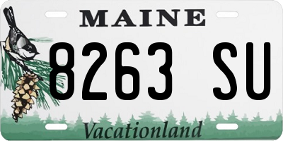 ME license plate 8263SU