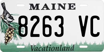 ME license plate 8263VC