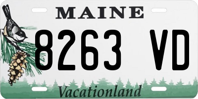 ME license plate 8263VD
