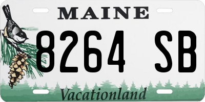 ME license plate 8264SB