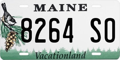 ME license plate 8264SO