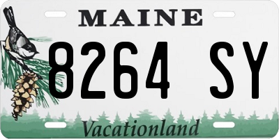 ME license plate 8264SY