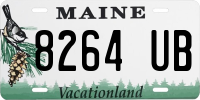 ME license plate 8264UB