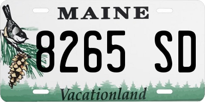 ME license plate 8265SD