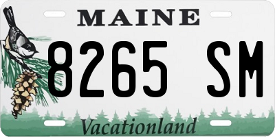 ME license plate 8265SM