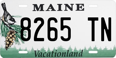 ME license plate 8265TN