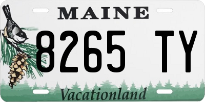 ME license plate 8265TY