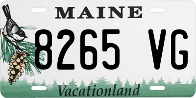 ME license plate 8265VG