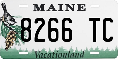 ME license plate 8266TC