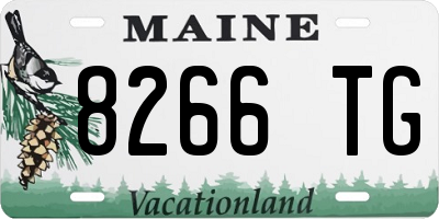 ME license plate 8266TG