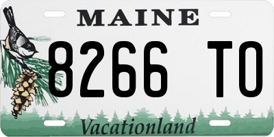 ME license plate 8266TO