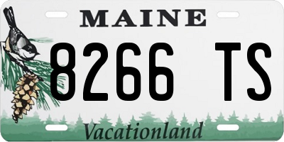 ME license plate 8266TS