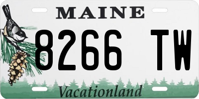 ME license plate 8266TW