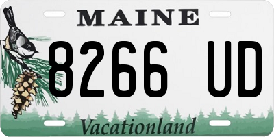 ME license plate 8266UD