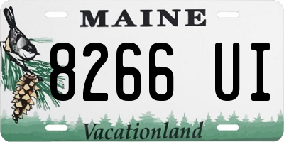 ME license plate 8266UI