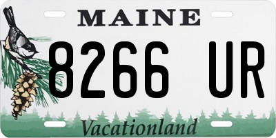 ME license plate 8266UR