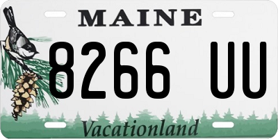 ME license plate 8266UU