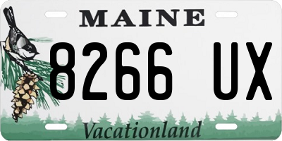 ME license plate 8266UX