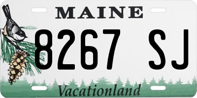 ME license plate 8267SJ