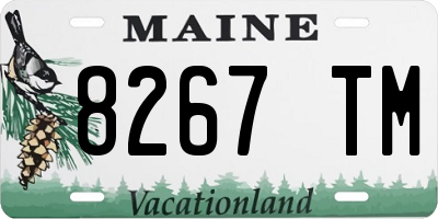 ME license plate 8267TM