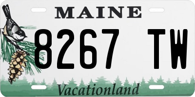 ME license plate 8267TW