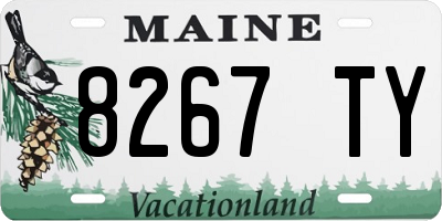 ME license plate 8267TY