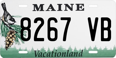 ME license plate 8267VB