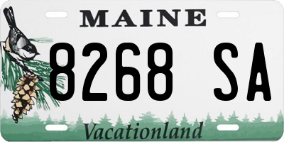 ME license plate 8268SA