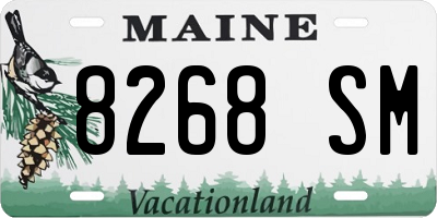 ME license plate 8268SM