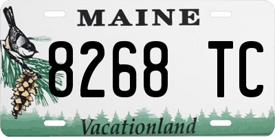 ME license plate 8268TC