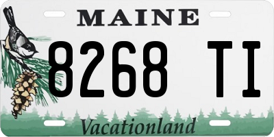ME license plate 8268TI