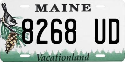 ME license plate 8268UD