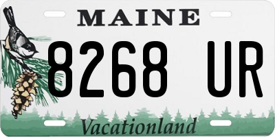 ME license plate 8268UR