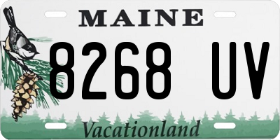 ME license plate 8268UV