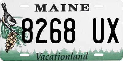ME license plate 8268UX