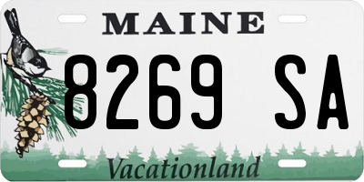 ME license plate 8269SA