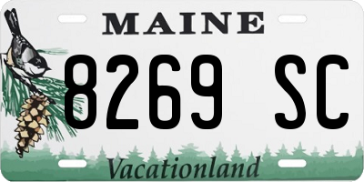 ME license plate 8269SC