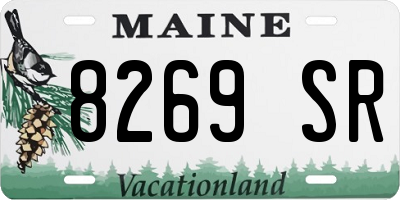 ME license plate 8269SR